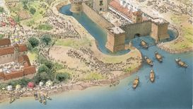 L'assedio del castello di Lugano visto dal lago (1512)