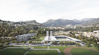 Polo sportivo e degli eventi - Vista da sud ©Cruz y Ortiz – Giraudi Radczuweit architetti