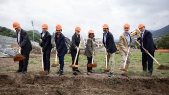 20. September 2023 – Spatenstich für die Baustelle der Sportarena des Sport‑ und Eventzentrums (PSE)