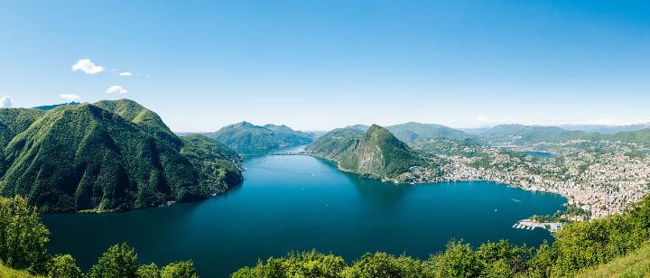 Veduta di Lugano dal Monte San Salvatore - @ Lugano Region , Milo Zanecchia