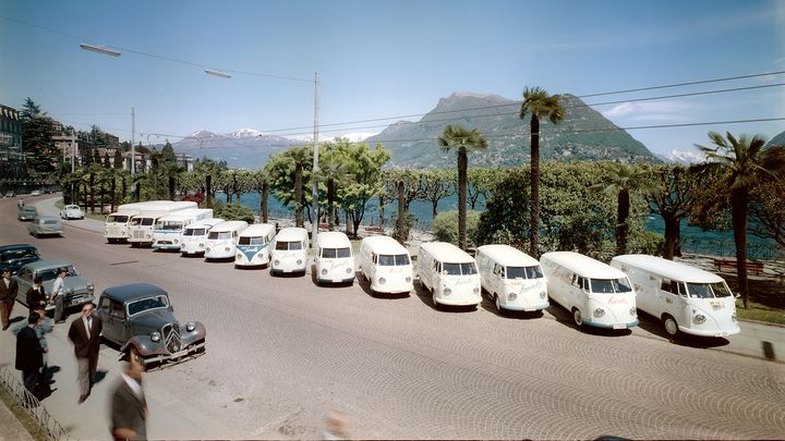 Camion della fabbrica di gelati Luganella, 1960