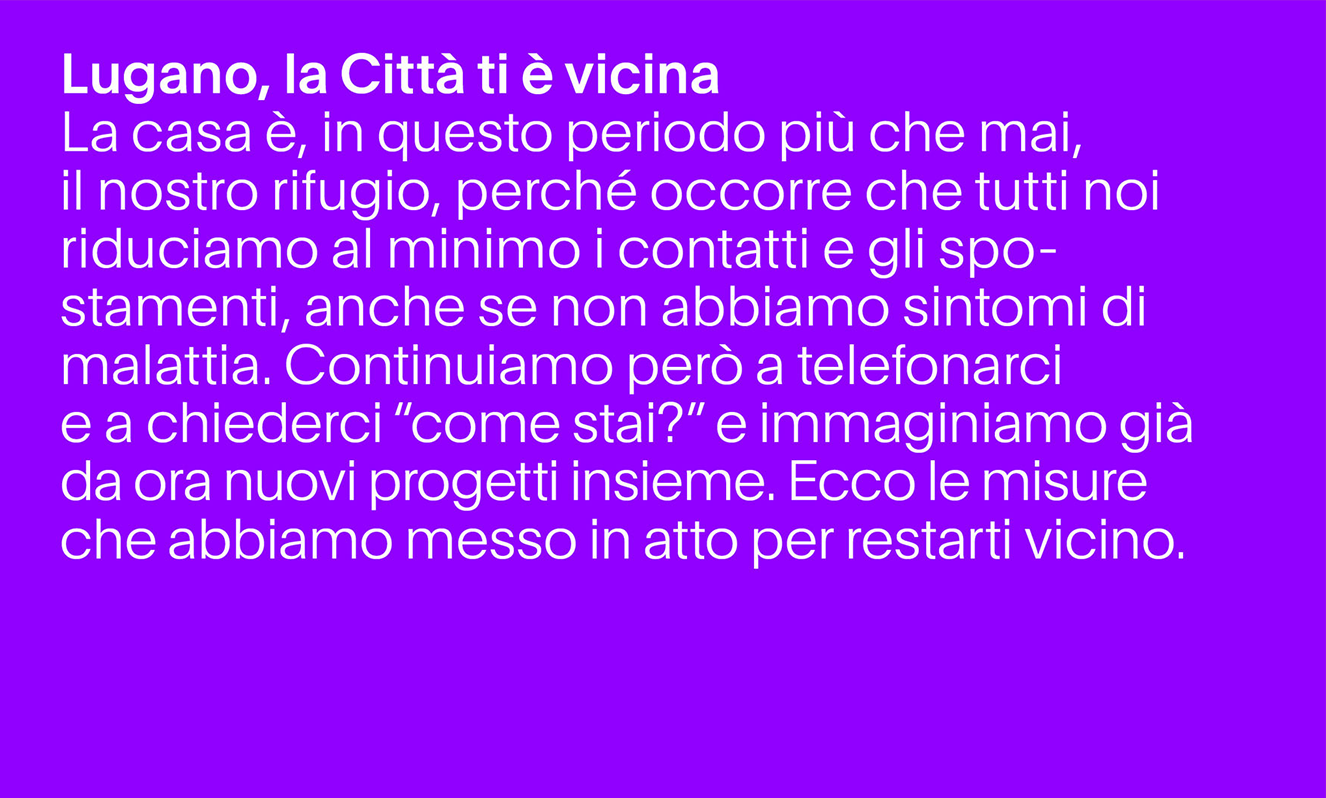 Misure COVID manifesto - @ Città di Lugano