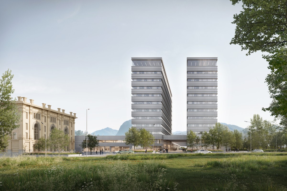 Polo sportivo e degli eventi - Vista nord 1 ©Cruz y Ortiz – Giraudi Radczuweit architetti