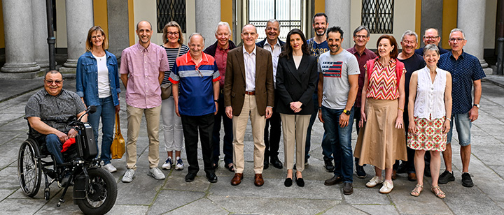 La delegazione del Legislativo di Versoix con il Vicesindaco di Lugano Roberto Badaracco e la Presidente del Consiglio comunale Benedetta Bianchetti.