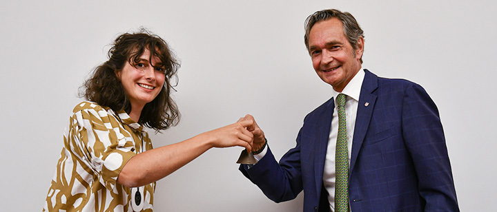 Tessa Prati e Gian Maria Bianchetti (©Città di Lugano/Igor Grbesic)